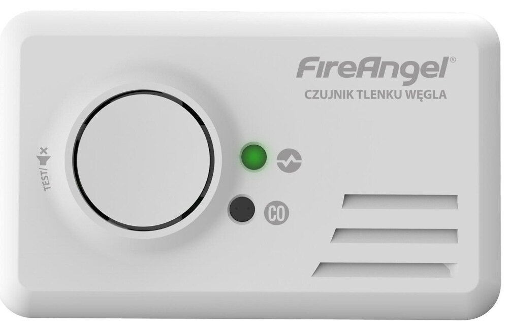 Czujnik tlenku węgla czadu FIREANGEL 7C0 Zaawansowana technologia wykonywania pomiaro niezawodny sensor elektrochemiczny sygnalizacja optyczna dioda glosny alarm dzwiekowy o sile 85 dB