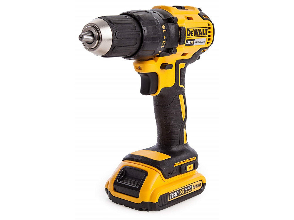 Zestaw Combo DEWALT DCK2059D2T wiertarko-wkrętarka DCD777 bezszczotkowy silnik akumulator napięcie 18 V prędkość do 1750 obr/min