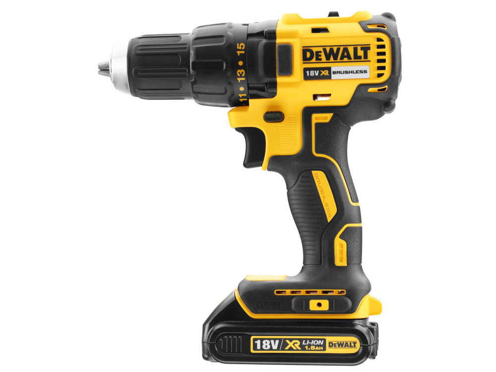 Zestaw Combo DEWALT DCK2060S3T trwałe metalowe koła zębate przekładnia o dwóch biegach pierwszy bieg praca w zakresie do 0 do 500 obr/min drugi w zakresie od 0 do 1750 obr/min maksymalny moment obrotowy do 65 Nm