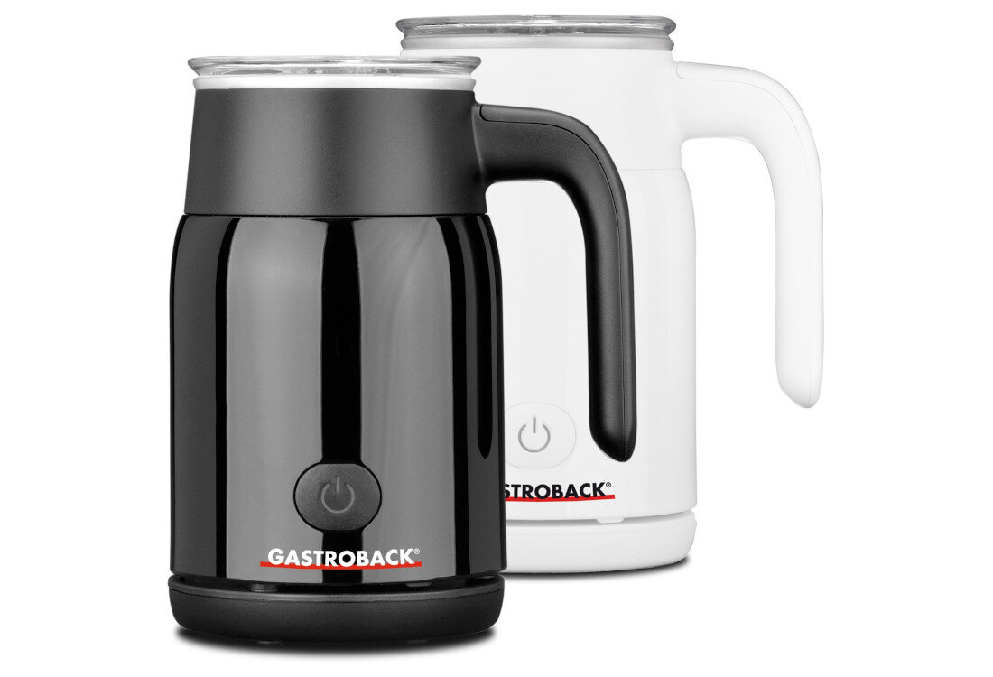 Spieniacz GASTROBACK 42326 Czarny wygląd design prezentacja wizualizacja tło piana w kilka sekund