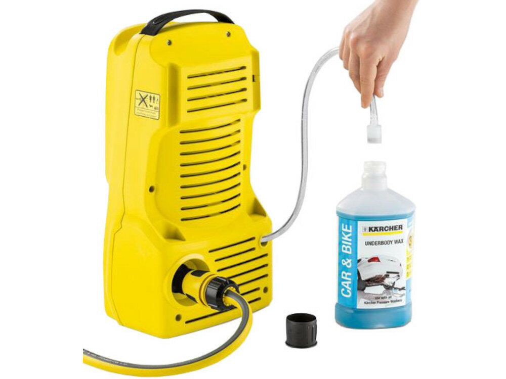 Myjka ciśnieniowa KARCHER K2 Compact Home cechuje się łatwością dozowania płynów