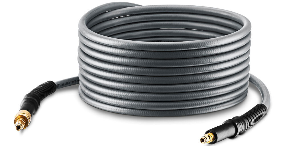Wąż wysokociśnieniowy H 10 Q PremiumFlex KARCHER 2.643-585.0 długość 10 m wygoda efektywność pracy system Anti-Twist zapobieganie skręcania kabla swoboda ruchów adapter Quick Connect szybkie podłączenie i odłączenie węża urządzenia K2- K7 maksymalne ciśnienia 18 MPa temperatura do 60 stopni w wymagających zadaniach