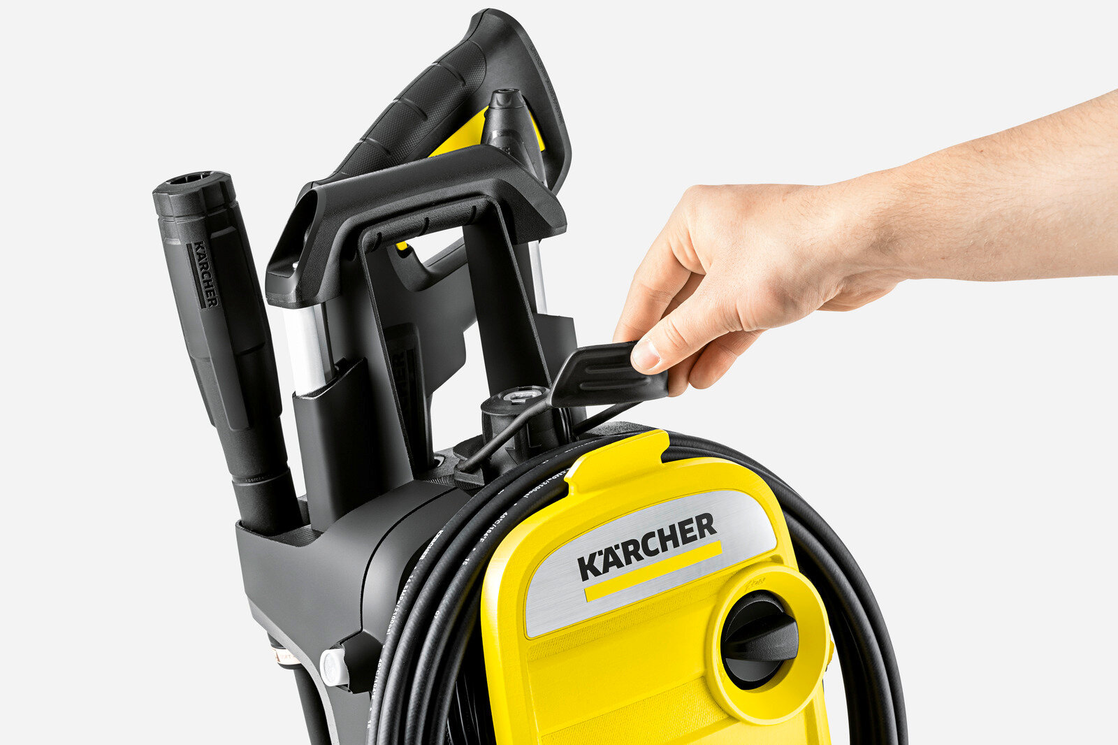 Myjka cisnieniowa KARCHER K5 Compact 1.447-050.0 przechowywanie uchwyt teleskopowy