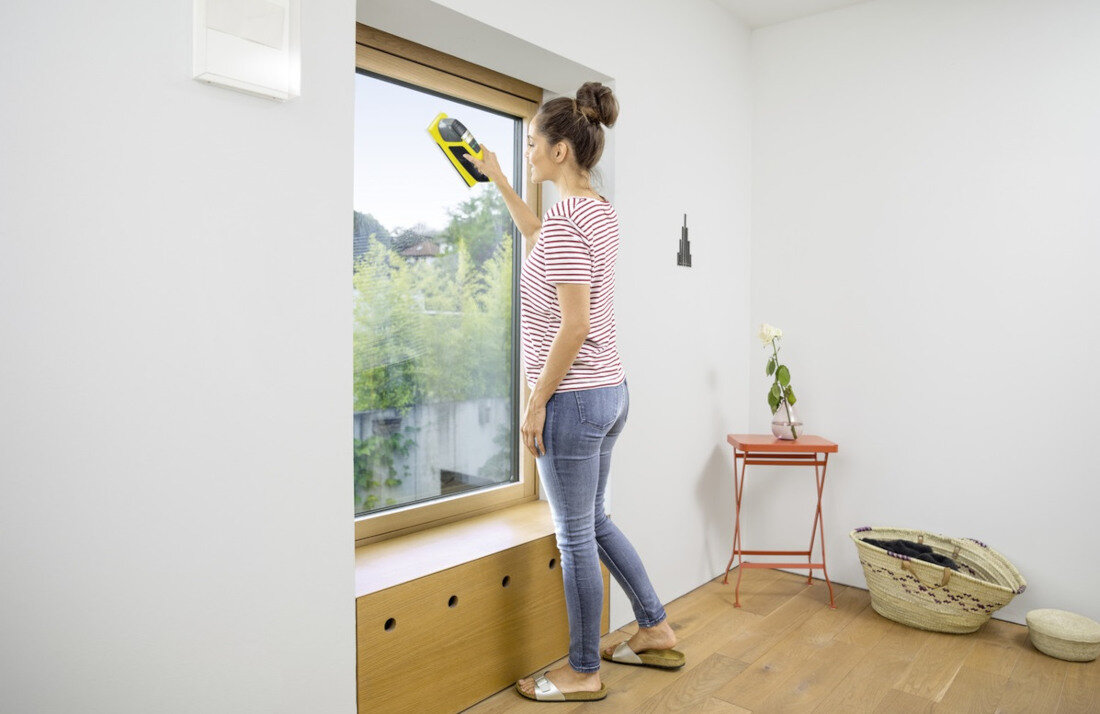 Myjka do okien KARCHER KV 4 Home Line Pad demontaz scierezki latwe korzystanie mozliwosc prania w pralce