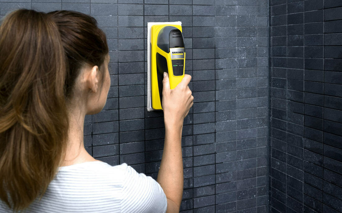 Myjka do okien KARCHER KV 4 Home Line Pad wygodny uchwyt dwa elementy sterujace wygodna obsluga