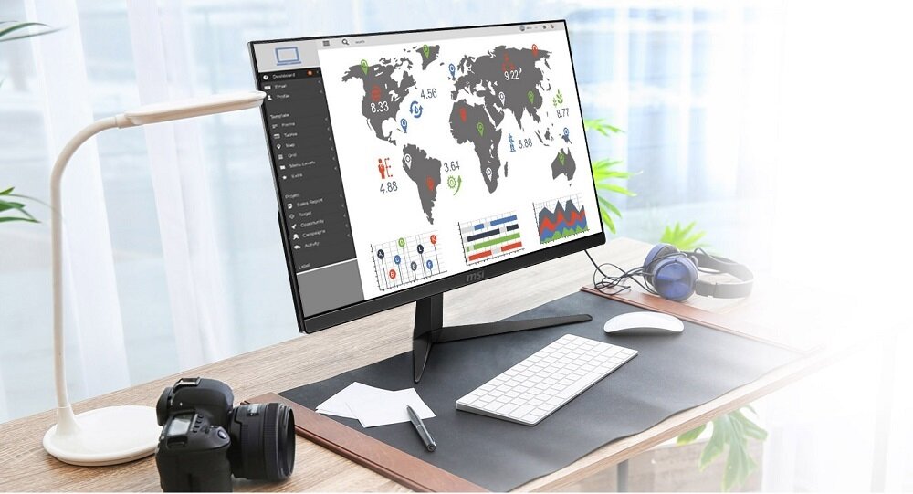 Komputer MSI Pro 24X 7M matryca IPS szeroki kąt widzenia warstwa Anti-Glare komfortowe oglądanie
