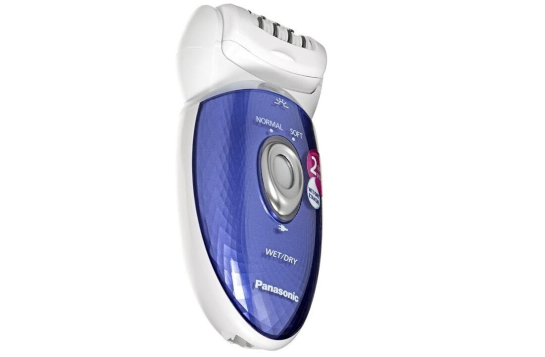 Depilator PANASONIC ES-ED23-V503 zmiana trybu pracy poprzez nacisniecie wlacznika normalny delikatny wylaczony