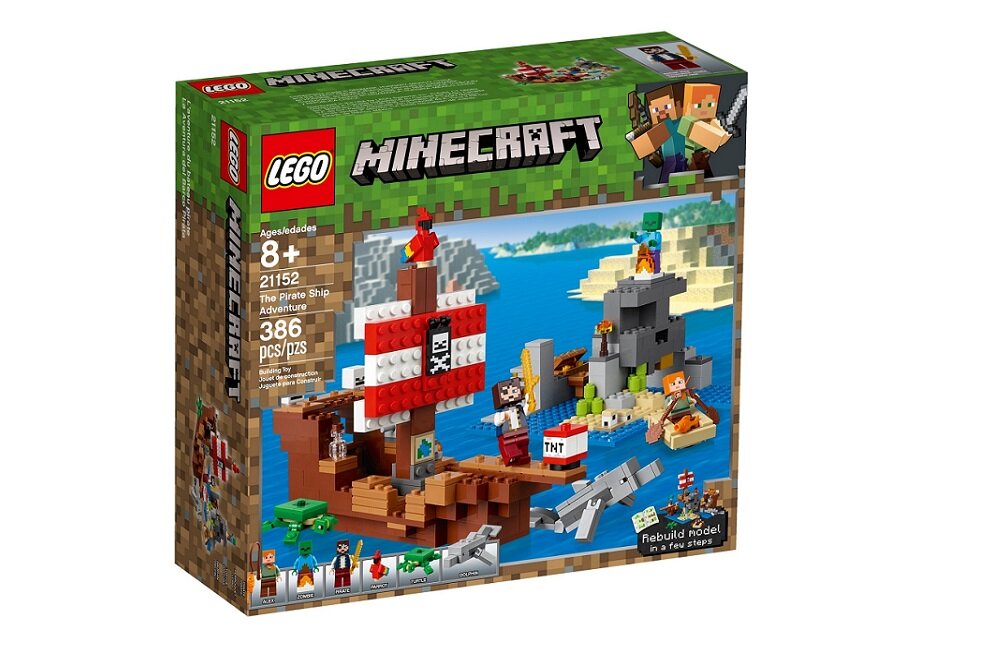 LEGO Minecraft Przygoda na statku pirackim 21152 kreatywna zabawa klocki figurk
