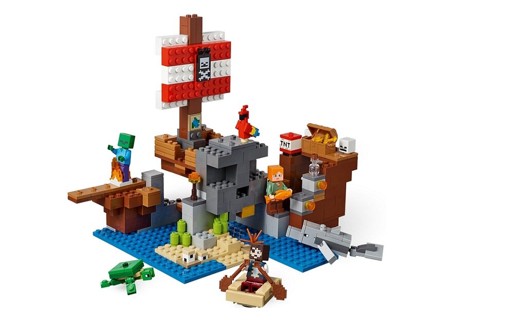 LEGO Minecraft Przygoda na statku pirackim 21152 kreatywna zabawa klocki figurki