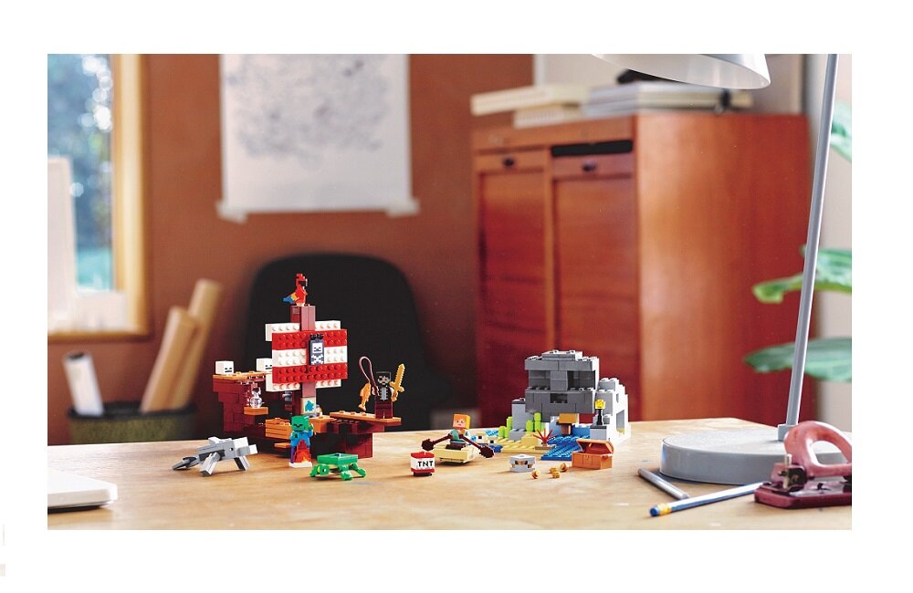LEGO Minecraft Przygoda na statku pirackim 21152 kreatywna zabawa klocki figurki zwierzątka