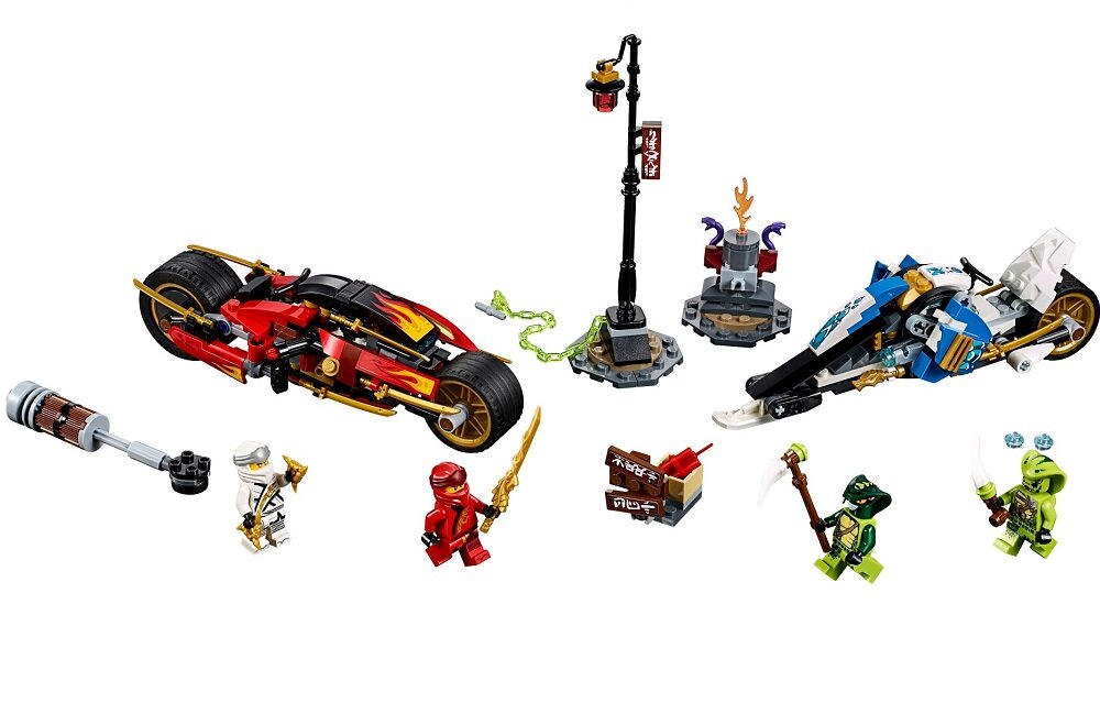 LEGO Ninjago Motocykl Kaia i skuter Zanea 70667 Zabawa i nauka budowania