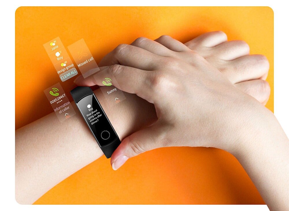 Smartband HONOR Band 4 powiadomienia funkcje
