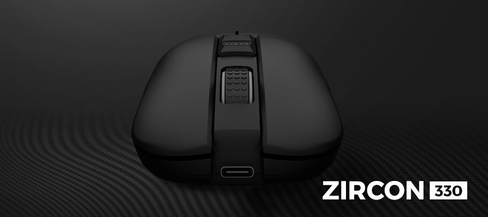 Genesis Zircon 330 - myszka od przodu na ciemnym tle