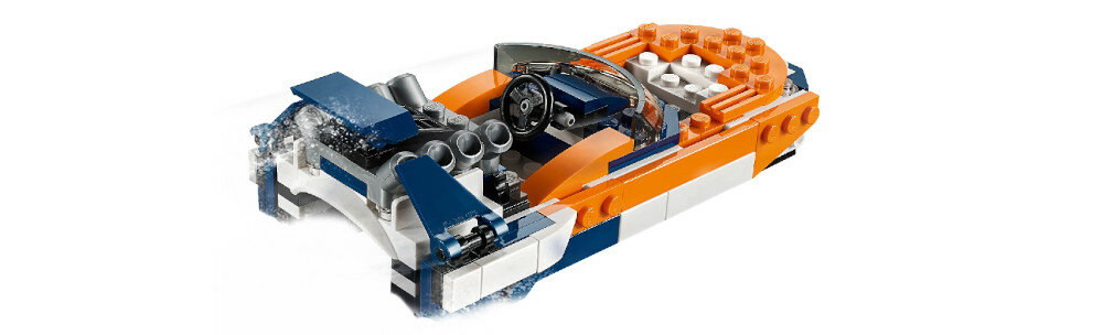 LEGO Creator 3w1 Słoneczna wyścigówka 31089 możliwości budowa modele