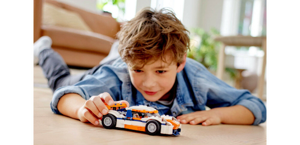 LEGO Creator 3w1 Słoneczna wyścigówka 31089 wymiary