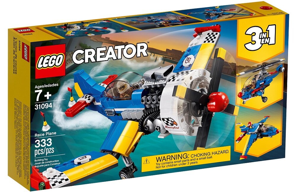 LEGO Creator 3w1 Samolot wyścigowy 31094 Solidne testy wytrzymałościowe od 7 roku życia