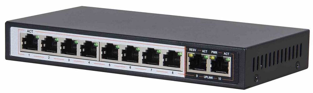 Switch EXTRALINK Perses EX-SG1008PE - porty i złącza sieć komputerowa