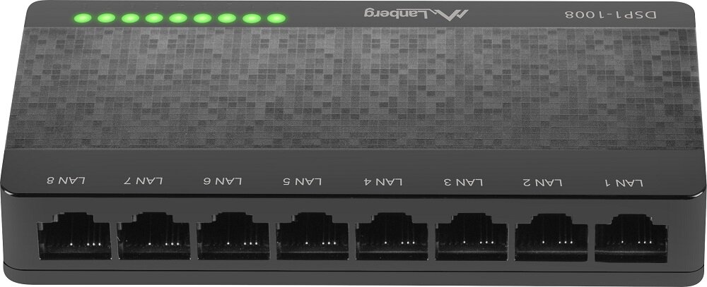 Switch LANBERG DSP1-1008 - Dostępne porty i złącza przepustowość Plug&Play