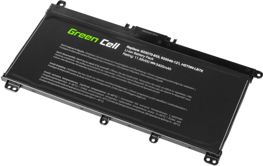 Bateria do laptopa GREENCELL HP145 3400 mAh akumulator wykorzystuje litowo-polimerowe ogniwa o dużej gęstości precyzyjne wykonanie