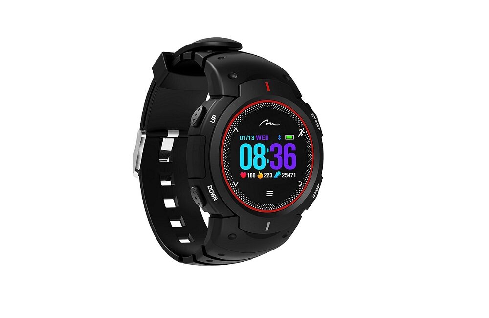 Smartband MEDIA TECH X Fit MT860KR Czarno czerwony Wytrzymały w wielu warunkach certyfikat IP68