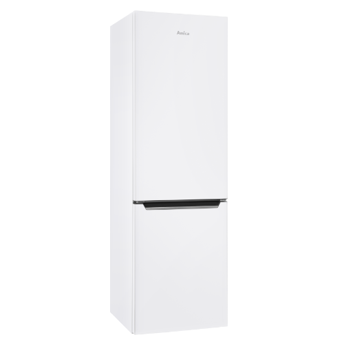 Biała lodówka z dolnym zamrażalnikiem, marki Amica, model FK299.2FTZ(E) No Frost, o wysokości 180 cm.