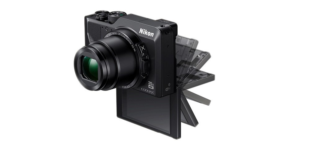 Aparat NIKON Coolpix A1000 Czarny widok uchylny ekran