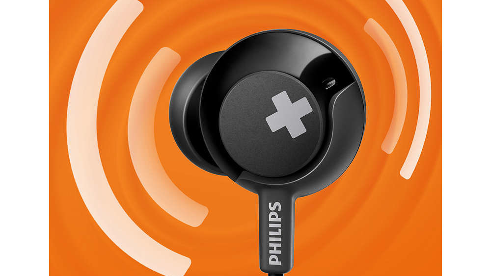 Słuchawki Dokanałowe PHILIPS SHE4305BK Czarne - Funkcja BASS+