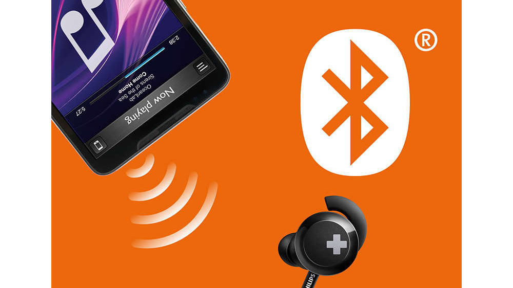 Słuchawki Dokanałowe PHILIPS SHB4305BK Czarne - Łączność Bluetooth