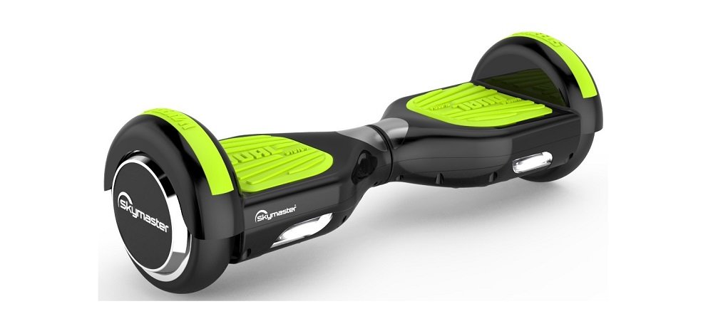 Elektryczna deskorolka hoverboard SKYMASTER Wheels 7 Lark Czarno-zielony widok ogólny skos