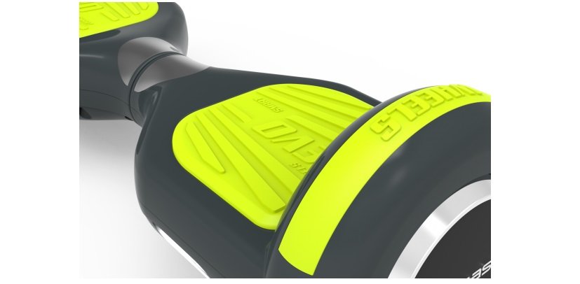 Elektryczna deskorolka hoverboard SKYMASTER Wheels 7 Lark Czarno-zielony skos zoom prawy