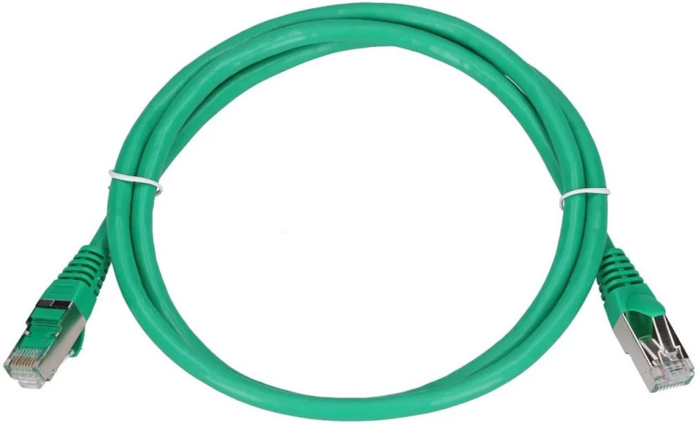 EXTRALINK Kabel RJ-45/RJ-45 Patchcord ekranowany kategorii 6A SFTP Extralink  sieciach Ethernet router, switch, komputer czy telefon VoIP połączeń między patch panelami teleinformatycznych Wysoka elastyczność odporna konstrukcja - zwinięty kabel na białym tle