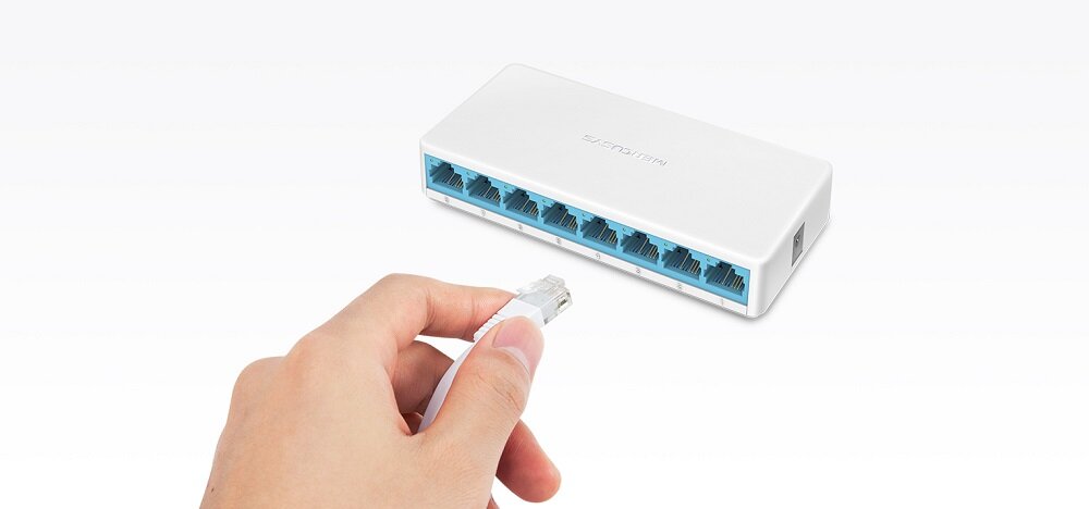 Switch MERCUSYS MS108 - zasilanie sieciowe