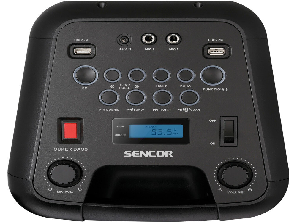 Power audio SENCOR SSS 3800 złaczę audio, Bluetooth, pamięć USB