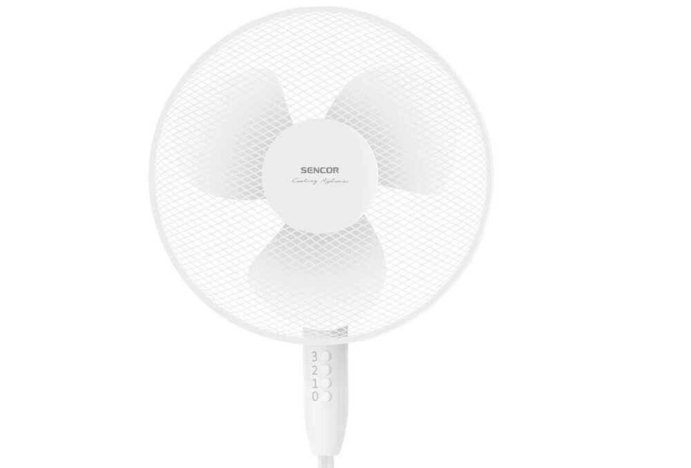 Wentylator SENCOR SFN 4010WH łatwa obsługa panel sterowania wygodne dostosowanie ustawień timer automatyczne wyłączenie urządzenia oszczędność energii regulacja kąta pochylenia wysokości maksymalny komfort wygoda