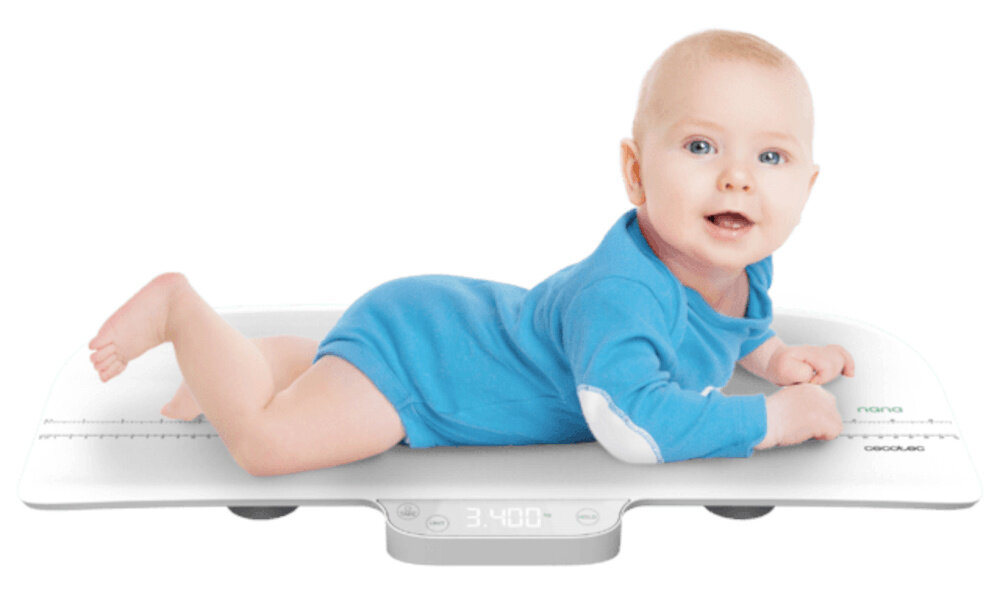 Waga CECOTEC Nana BabyCare SmartWeight wygląd design tło prezentacja wizualizacja Precyzyjna waga dla malucha