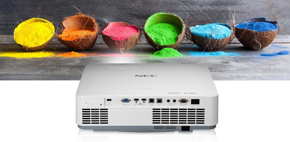 Projektor NEC P525UL Full HD laser zoom obraz Jasność Korekcja odległość matryca cale jakość trwałość