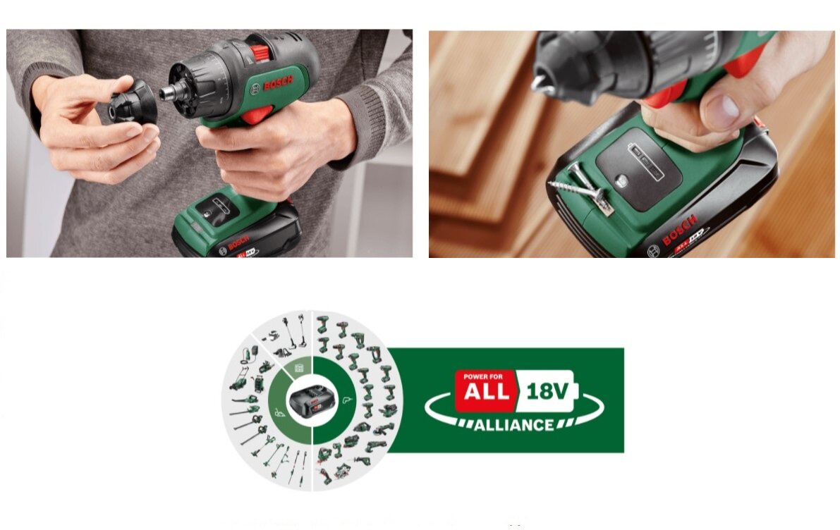 Wiertarko-wkrętarka BOSCH Advanced Drill 18 06039B5002 szybka wymiana adapterów
