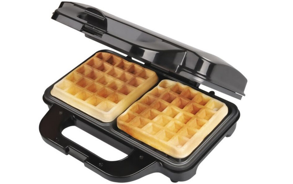 Gofrownica ELDOM WA100S Deli gusta moc 1000 W w kilka minut jednoczesnie dwa gofry