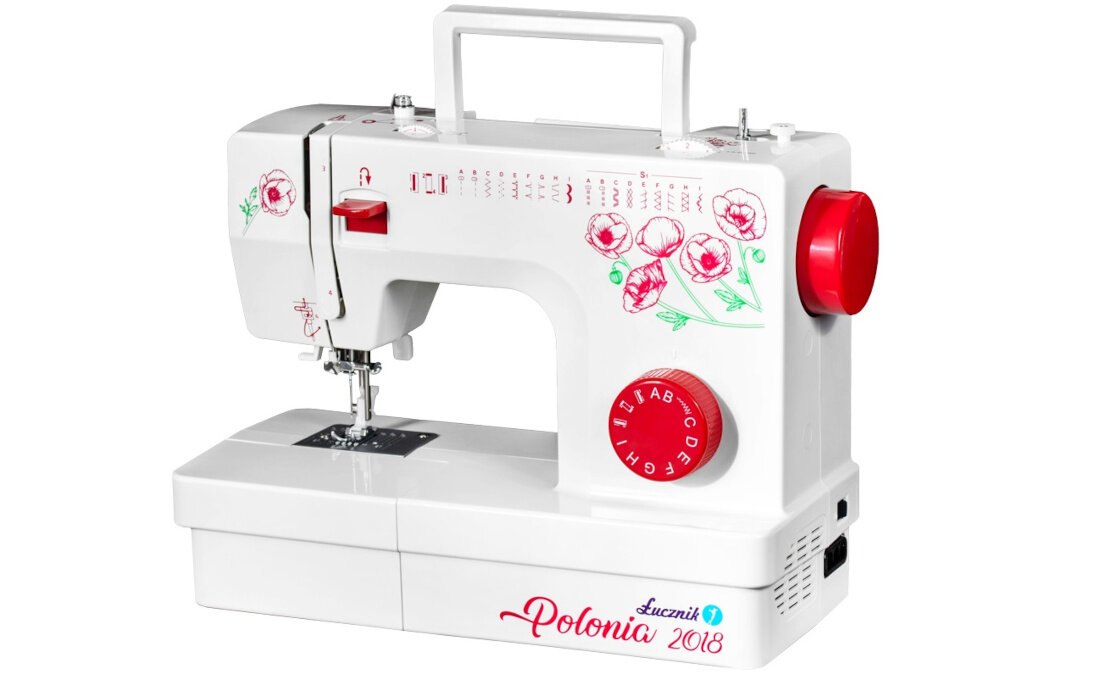 Maszyna do szycia LUCZNIK 01.031 Polonia 2018 wyglad design charakterystyna stylowy wyglad zdobienia kolorystyka