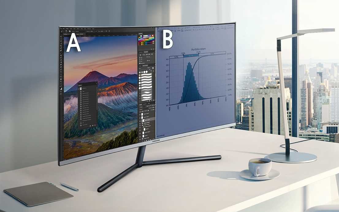 Monitor SAMSUNG Curved LU32R590CWUXEN  - Picture-by-Picture
