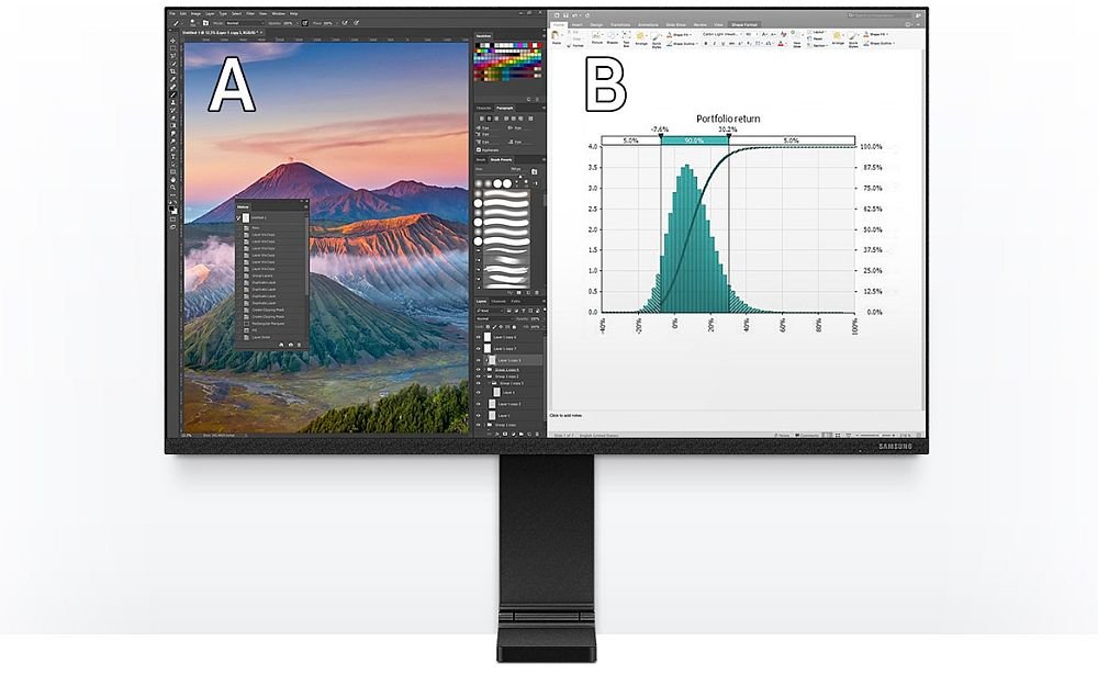 Monitor SAMSUNG LS27R750QEUXEN multitasking pbp
