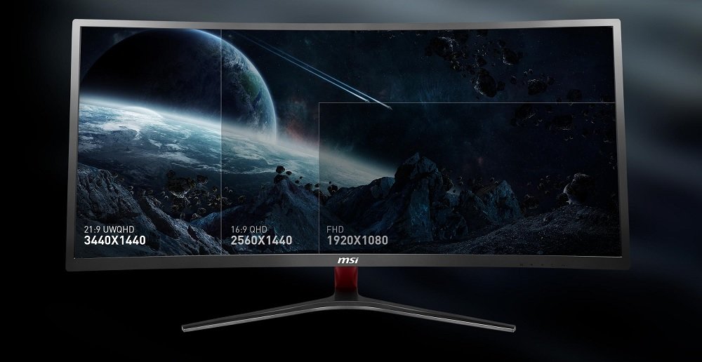 Monitor MSI Optix MAG341CQ duża ilość szczegółów wysoka rozdzielczość 3440 x 1440 proporcje 21:9 zakrzywiony 1800R