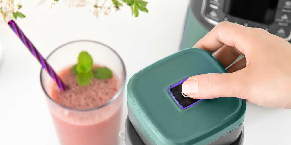 Blender kielichowy SENCOR SBU 7871GR (Sportowy/Próżniowy) + 2 bidony w komplecie właściwości próżni przystawka powietrze