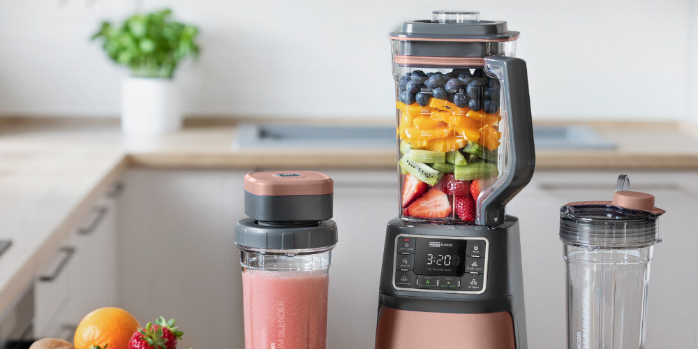 Blender kielichowy SENCOR SBU 7875RS (Sportowy/Próżniowy) + 2 bidony w komplecie wykonanie TRITAN