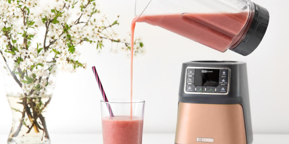 Blender kielichowy SENCOR SBU 7876GD (Sportowy/Próżniowy) + 2 bidony w komplecie moc obrotów 28 000 obr/min zupa