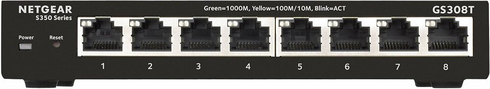 Switch NETGEAR GS308T-100PES - Optymalne zużycie energii brak konfiguracji 8 portów ethernet