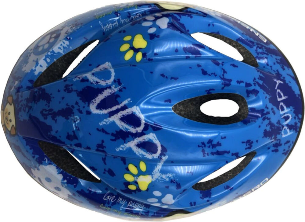 Kask rowerowy ENERO Puppy Niebieski dla Dzieci (rozmiar M) regulacja obwód zapięcie wentylacja wyściółka