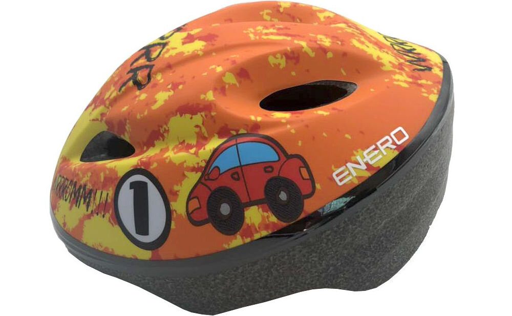 Kask rowerowy ENERO Car Pomarańczowy dla Dzieci (rozmiar L) regulacja