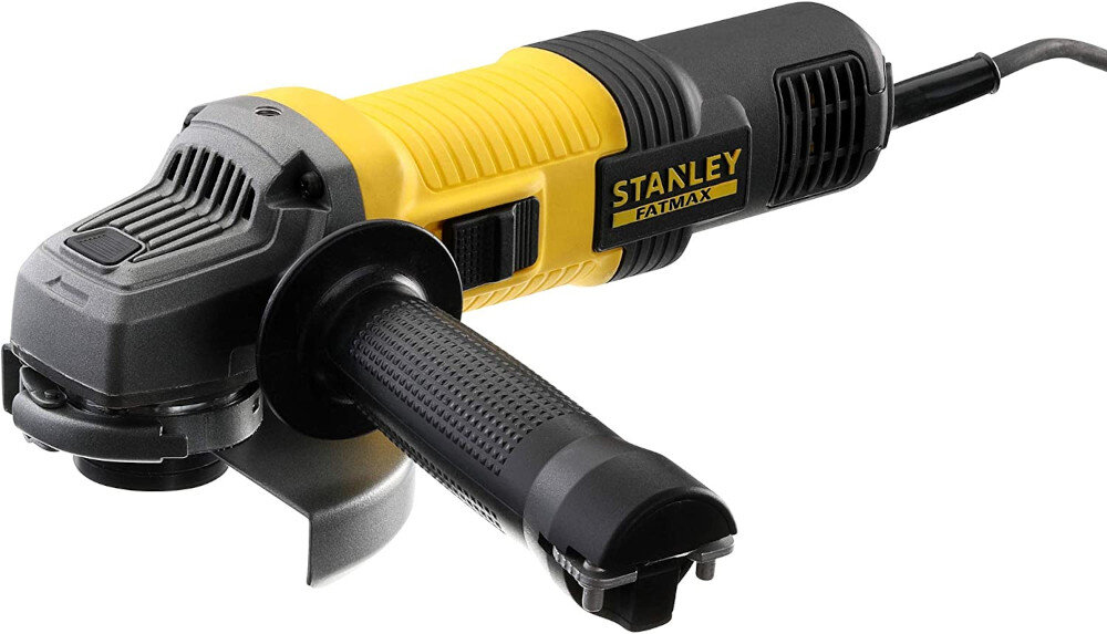 Szlifierka kątowa STANLEY FMEG210-QS bardzo wydajna silnik elektryczny o mocy 850 W do szlifowania papierem ściernym szczotkami drucianymi do przecinania ściernicowego