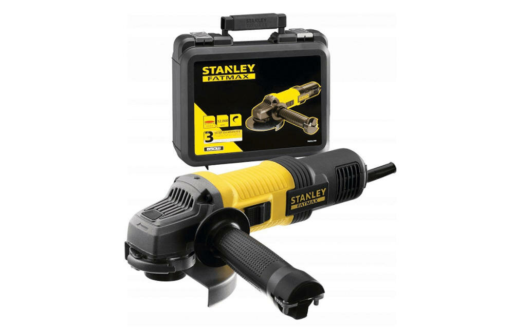 STANLEY-FMEG220K zestaw urządzenie osłona kołnierz podporowy rękojeść boczna nakrętka otwory klucz dwutrzpieniowy walizka instrukcja karta gwarancyjna